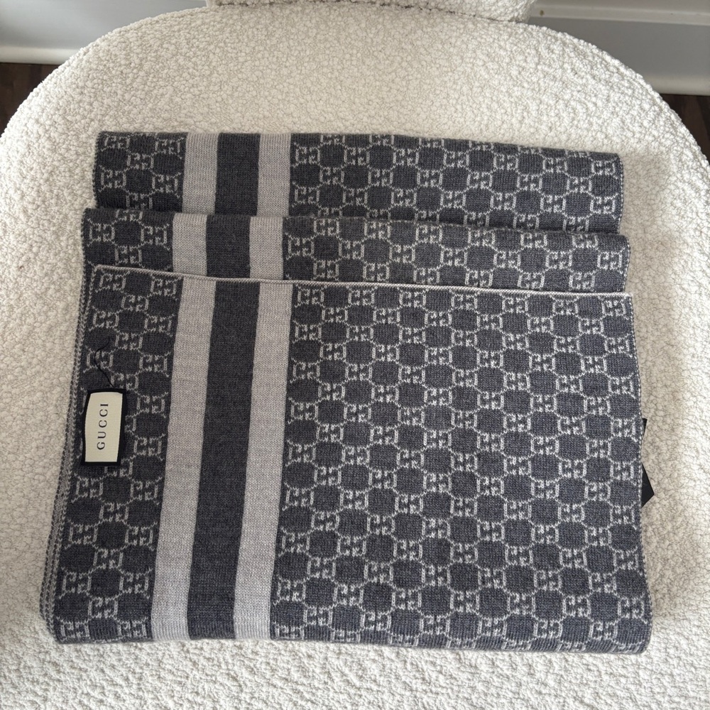 GUCCI dionysus scarf grey wool